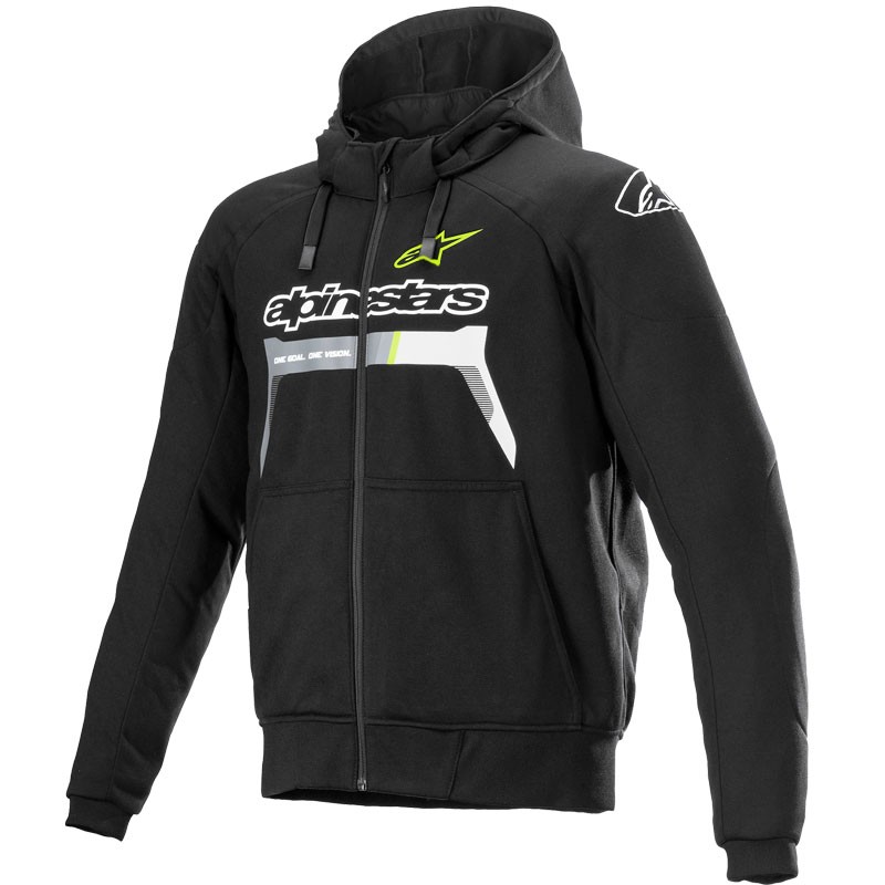 SUDADERA ALPINESTARS CHROME IGNITION BLACK/YELLOW FLUO SUDADERA ALPINESTARS CHROME IGNITION BLACK/YELLOW FLUO