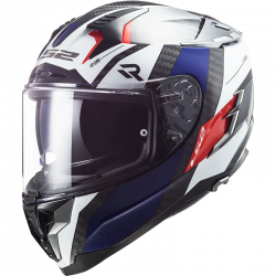 CASCO LS2 CHALLENGER CARBON CT2 ALLOY WHITE BLUE RED