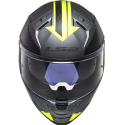 CASCO LS2 VECTOR II SPLITTER TITANIO/AMARILLO FLUOR