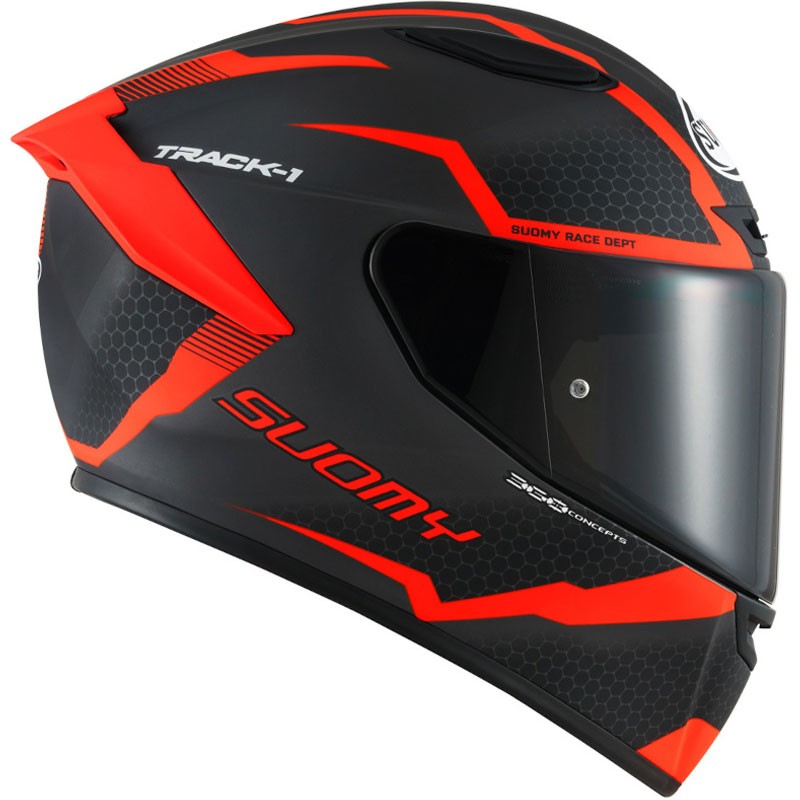 CASCO SUOMY TRACK-1 REACTION MATT ANTHRACITE/RED  | Cascos Integrales de moto | %brands%