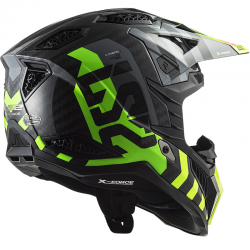 CASCO LS2 X-FORCE CARBONO BARRIER YELLOW FLUO/GREEN