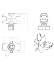BRAZO CONEXIÓN RAM MOUNTS SOCKET ARM SHORT