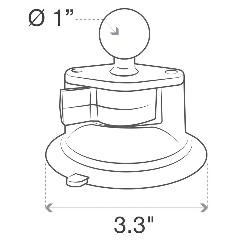 SOPORTE TIPO VENTOSA RAM MOUNTS SUCTION CUP