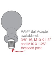 SOPORTE RAM MOUNTS BALL ADAPTER 10MM