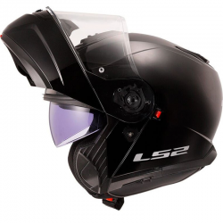 CASCO LS2 STROBE II 22.06 MODULAR NEGRO BRILLO