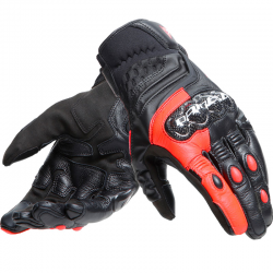 GUANTES DAINESE CARBON 4 SHORT BLACK/FLUO RED