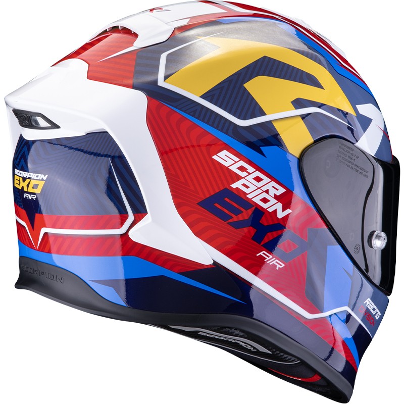 CASCO SCORPION EXO-R1 EVO AIR COUP BLUE/RED/YELLOW | Cascos de moto | %brands%
