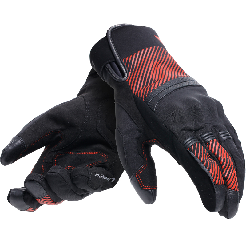 GUANTES DAINESE FULMINE D-DRY NEGRO/ROJO