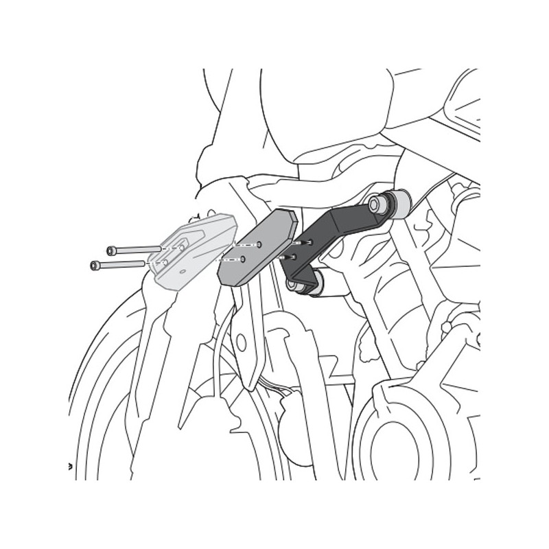KIT DE TOPES ANTICAIDA SW-MOTECH TRIUMPH TRIDENT/TIGER 660 STP.11.590.10502/B | Protectores de carenado de moto | %brands%