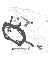 KIT DE FIJACION MALETAS LATERALES SW-MOTECH VOGE DS650 KFT.02.049.30000/B | Maletas y  Equipajes de moto | %brands%
