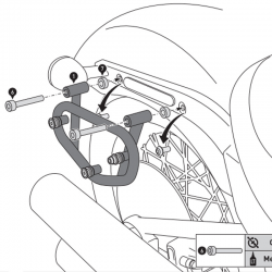 KIT DE FIJACION MALETAS LATERALES Y ALFORJAS SW-MOTECH SLC DERECHO HARLEY DAVIDSON HTA.18.899.11000