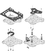 KIT DE FIJACIÓN POSTERIOR SW-MOTECH ADVENTURE-RACK KTM/HUSQVARNA GPT.04.790.19002/B | Fijaciones Top Case de moto | %brands%