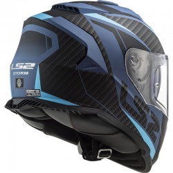 CASCO LS2 STORM II RACER NEGRO MATE/AZUL