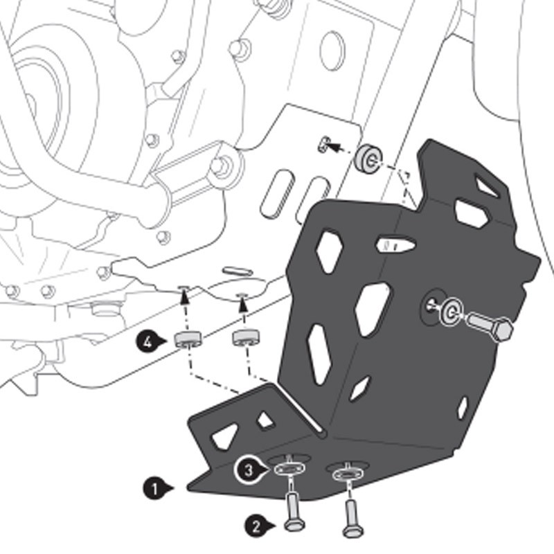 CUBRECARTER SW-MOTECH ENGINE GUARD VOGE DS650 MSS.02.049.10000/B | Cubre carter de moto | %brands%