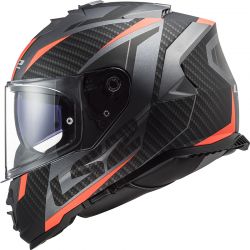 CASCO LS2 STORM II RACER TITANIO MATE/NARANJA