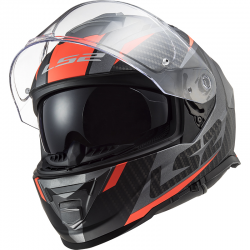 CASCO LS2 STORM II RACER TITANIO MATE/NARANJA