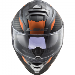 CASCO LS2 STORM II RACER TITANIO MATE/NARANJA