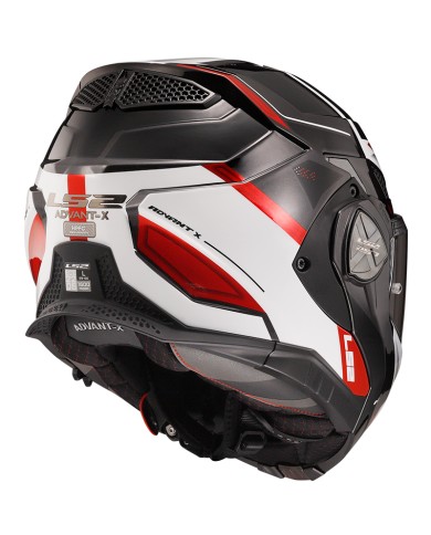 CASCO LS2 ADVANT X SPECTRUM NEGRO/BLANCO/ROJO ECE-06