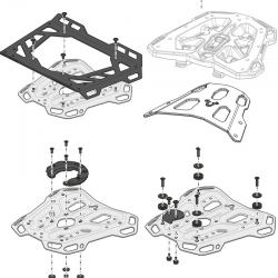 KIT DE FIJACIÓN POSTERIOR SW-MOTECH STREET-RACK HONDA GPT.01.373.16000/B