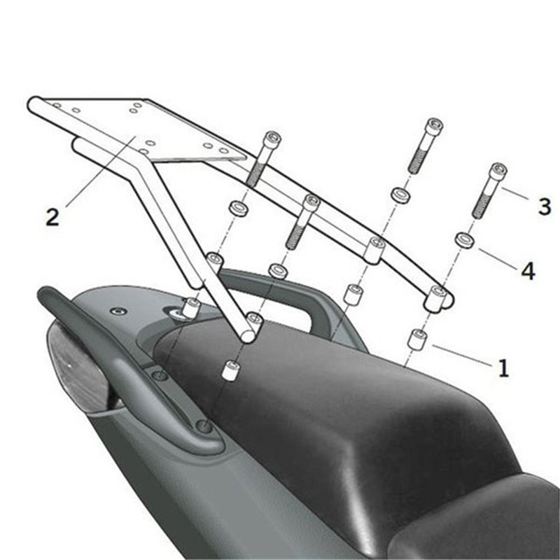 KIT DE FIJACIÓN POSTERIOR SHAD V0YR11ST PIAGGIO MP3 300/125 | Maletas y  Equipajes de moto | %brands%