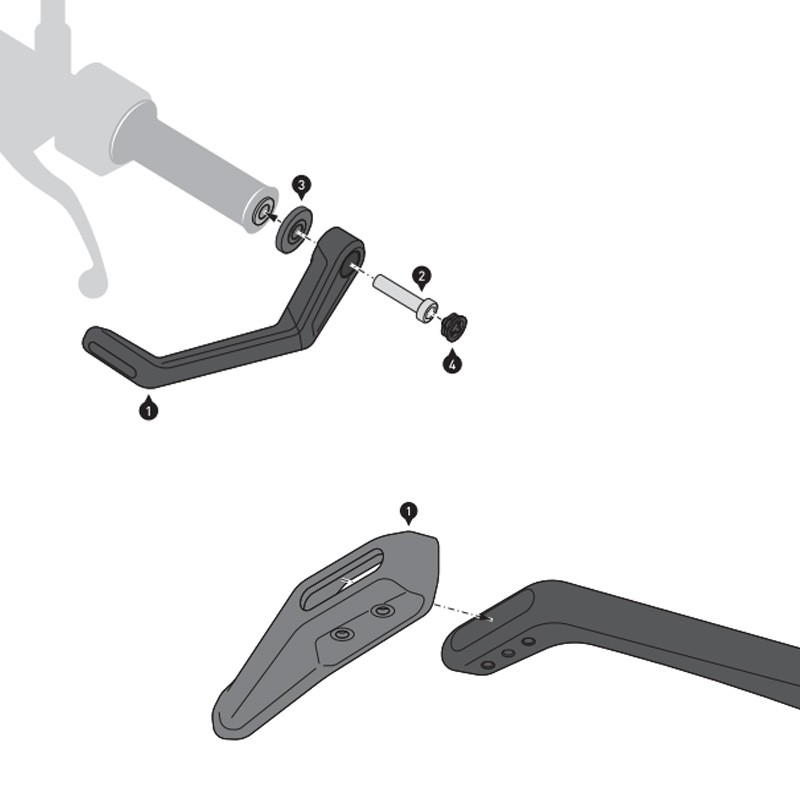 JUEGO DE PROTECTORES DE MANETA CON DEFLECTOR SW-MOTECH BMW LVG.07.913.11001/B | Otros accesorios de moto | %brands%