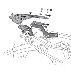 KIT DE FIJACIÓN POSTERIOR SW-MOTECH STREET-RACK KTM GPT.04.792.16001/B