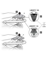 KIT DE FIJACIÓN POSTERIOR SHAD V0LB19ST PIAGGIO LIBERTY 150/125/50 | Fijaciones Top Case de moto | %brands%