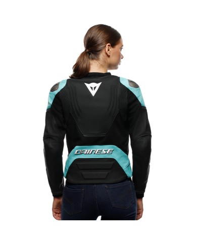 CHAQUETA DAINESE RACING 5 LADY BLACK/WATER