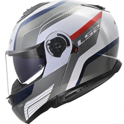 CASCO LS2 STROBE II MONZA MODULAR WHITE/BLUE/RED