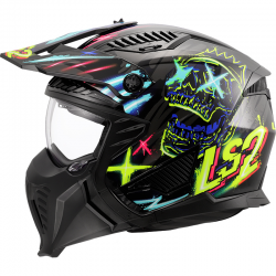 CASCO LS2 DRIFTER RAYZ BLACK/BLUE