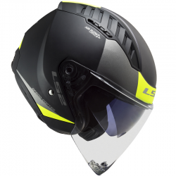 CASCO LS2 COPTER II URBANE MATT BLACK/H-V YELLOW