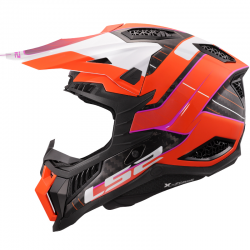 CASCO LS2 X-FORCE CARBONO GALUO ORANGE