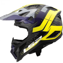 CASCO LS2 X-FORCE CARBONO GALUO GREY/H-V YELLOW