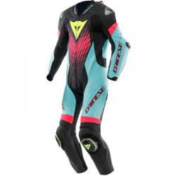 MONO DAINESE LAGUNA SECA 6 PROFESIONAL PERFORADO BLACK/WATER/FUXIA