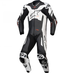 MONO ALPINESTARS GP PLUS V4 SPRINT PROFESIONAL BLACK/WHITE/RED FLUO