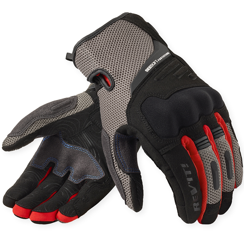 GUANTES REVIT CAVERN GREY/RED