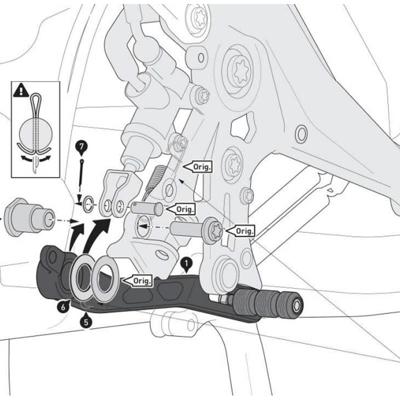 JUEGO DE PALANCA DE CAMBIO Y PEDAL DE FRENO SW-MOTECH BMW FBL.07.975.20000
