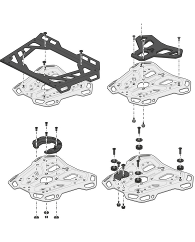KIT DE FIJACIÓN POSTERIOR SW-MOTECH ADVENTURE-RACK BMW GPT.07.976.19000/B