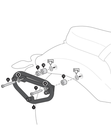 KIT DE FIJACION MALETAS LATERALES Y ALFORJAS SW-MOTECH SLC DERECHO BMW HTA.07.996.11000