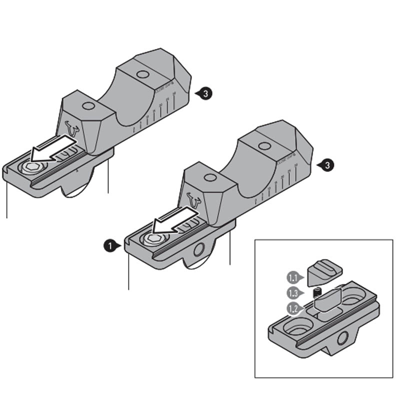 ACERCADOR PARA MANILLAR DE 28MM VARIABLE SW-MOTECH BMW LEH.00.039.31100/S