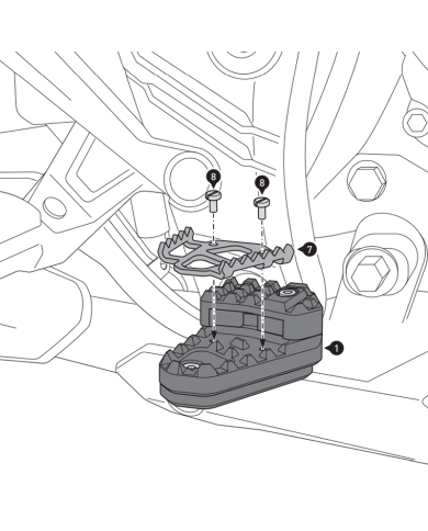 EXTENSION PEDAL DE FRENO SW-MOTECH HONDA FBE.01.919.10000/B