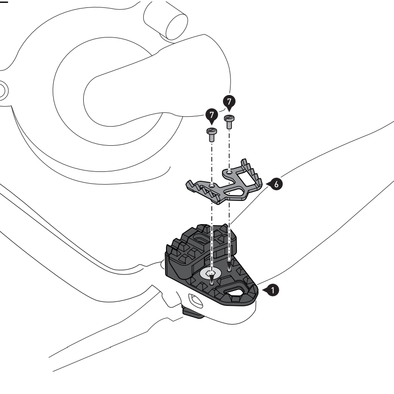 EXTENSION PEDAL DE FRENO SW-MOTECH YAMAHA FBE.06.799.10000/B