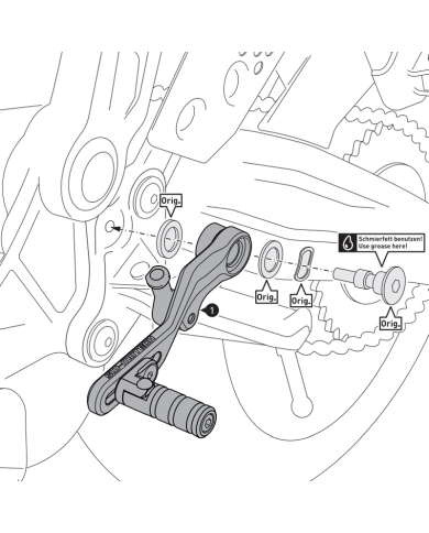 PALANCA DE CAMBIO SW-MOTECH YAMAHA FSC.06.642.10001