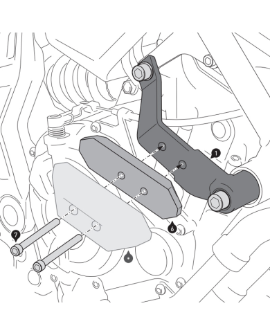 SOPORTE DE TOPES ANTICAIDA SW-MOTECH YAMAHA STP.06.590.81101/B