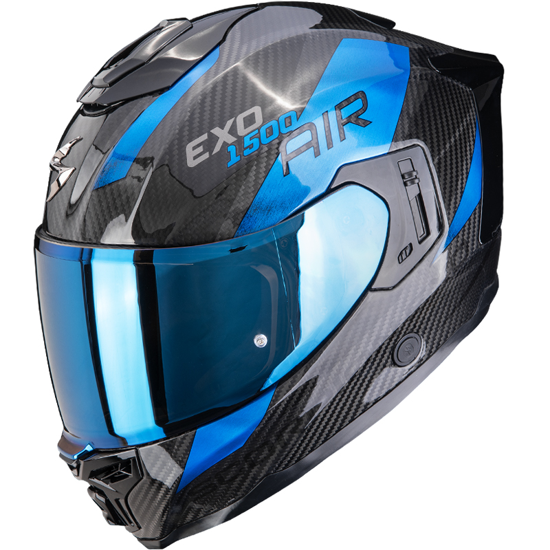 CASCO SCORPION EXO-1500 CARBON AIR PLATTED BLACK/BLUE