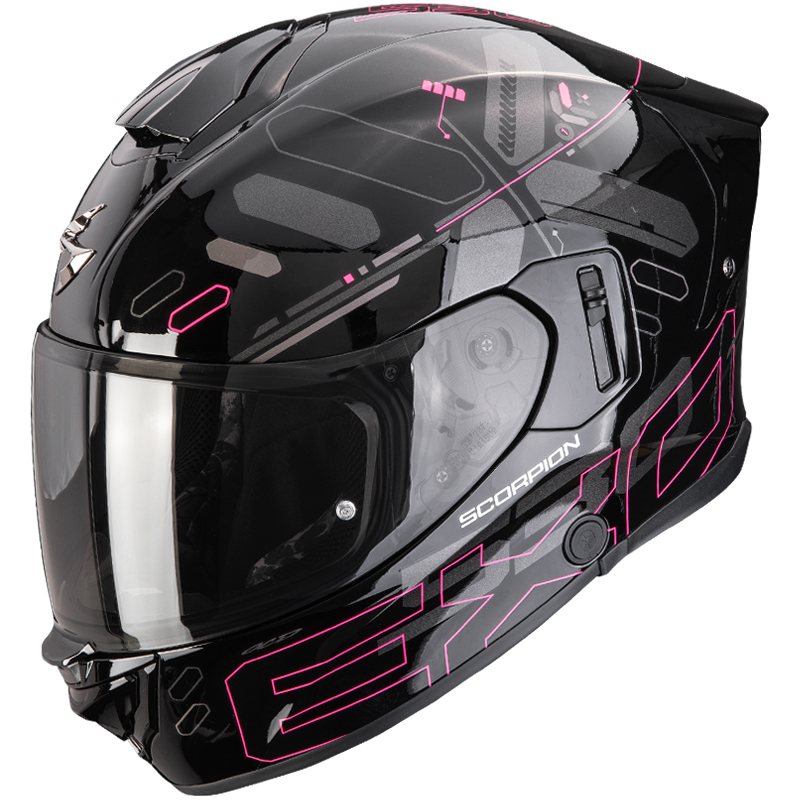 CASCO SCORPION EXO-530 AIR FOND BLACK/FUCSIA