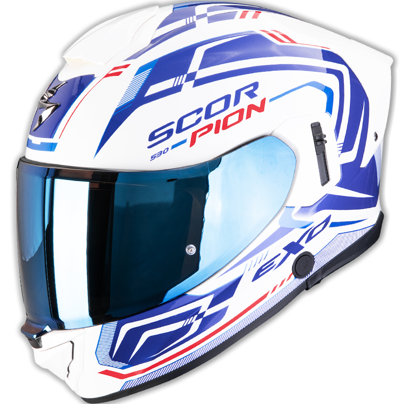 CASCO SCORPION EXO-530 AIR SLOPE WHITE/BLUE/RED