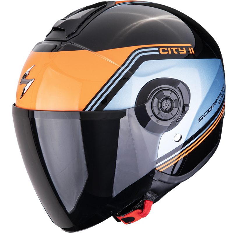 CASCO SCORPION EXO-CITY II VITA BLACK/BLUE/ORANGE