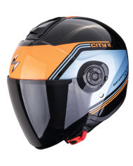 CASCO SCORPION EXO-CITY II VITA BLACK/BLUE/ORANGE