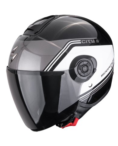 CASCO SCORPION EXO-CITY II VITA BLACK METAL/WHITE